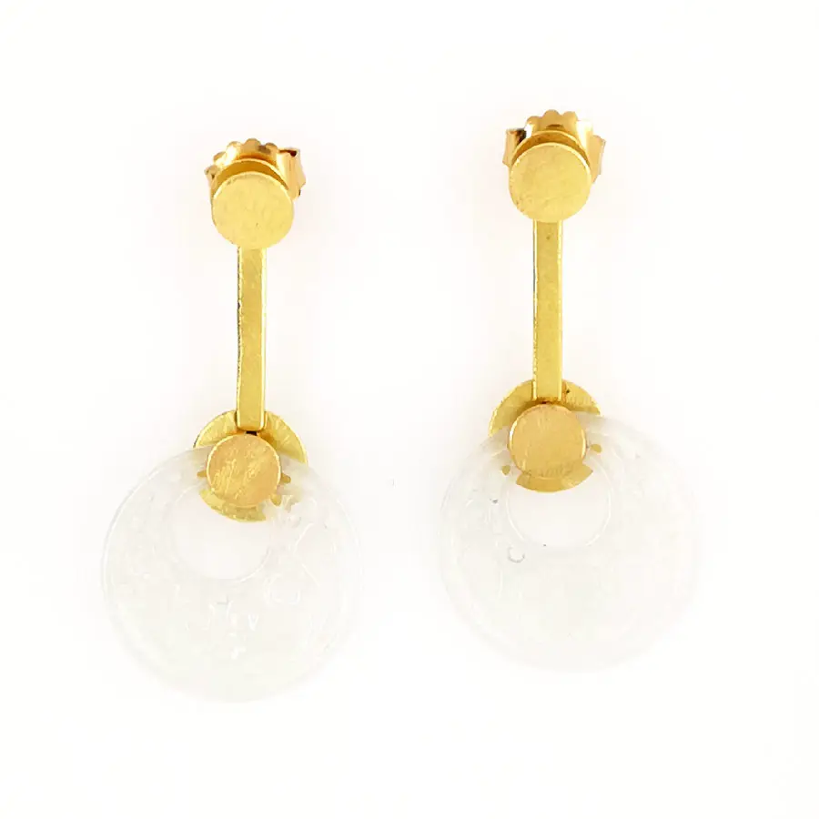Ohrhänger mit Diamantenrose