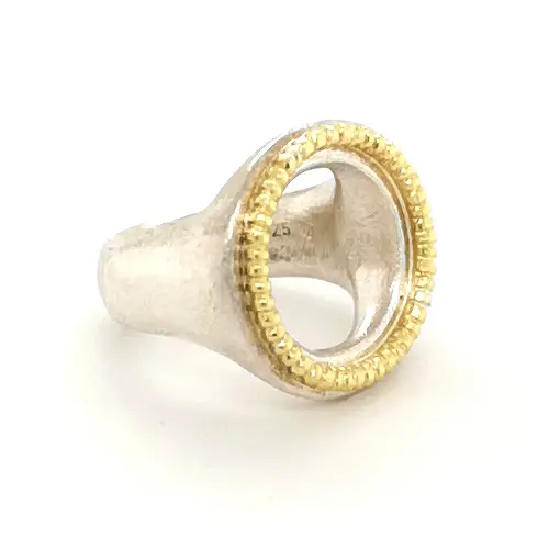 Silberring mit Gelbgold